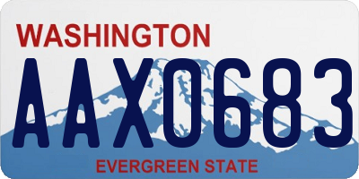 WA license plate AAX0683
