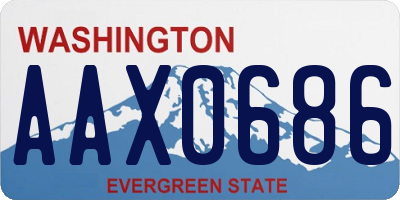 WA license plate AAX0686