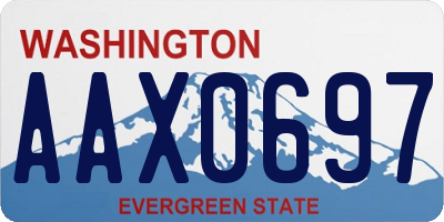 WA license plate AAX0697