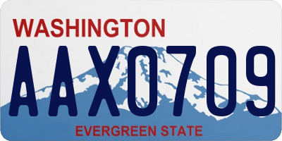 WA license plate AAX0709