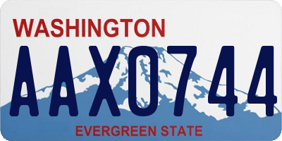 WA license plate AAX0744