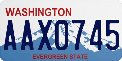 WA license plate AAX0745