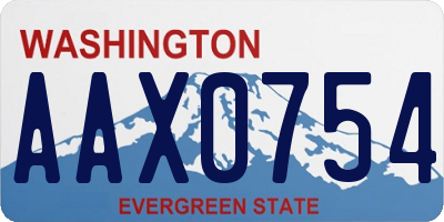 WA license plate AAX0754