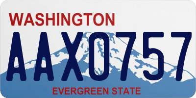 WA license plate AAX0757