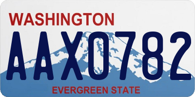 WA license plate AAX0782