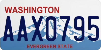WA license plate AAX0795