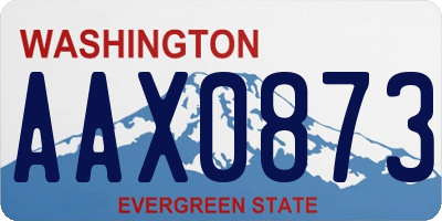 WA license plate AAX0873