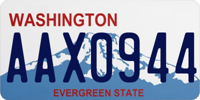 WA license plate AAX0944