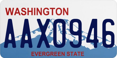 WA license plate AAX0946