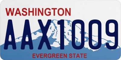 WA license plate AAX1009
