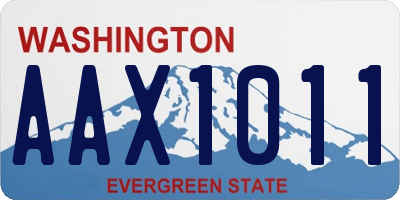 WA license plate AAX1011