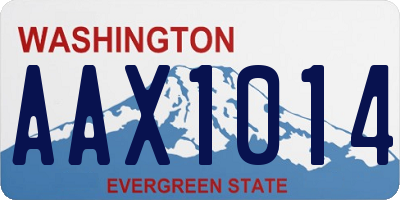 WA license plate AAX1014