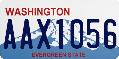 WA license plate AAX1056