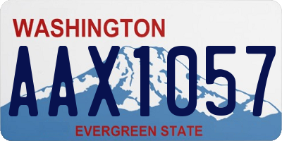 WA license plate AAX1057