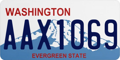 WA license plate AAX1069