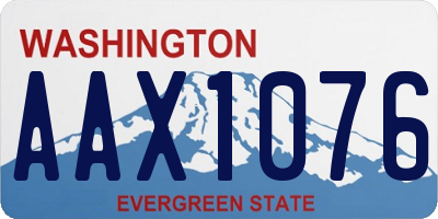 WA license plate AAX1076