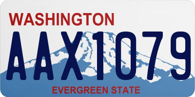 WA license plate AAX1079