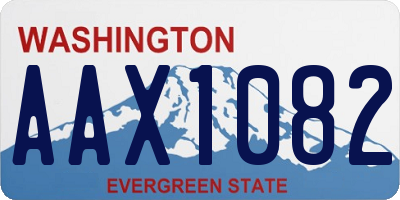 WA license plate AAX1082