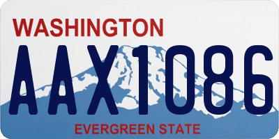 WA license plate AAX1086