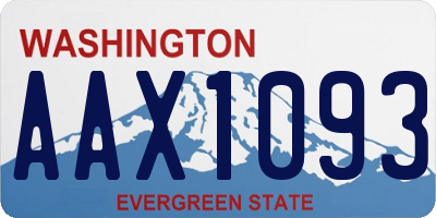 WA license plate AAX1093