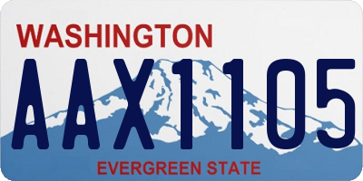WA license plate AAX1105
