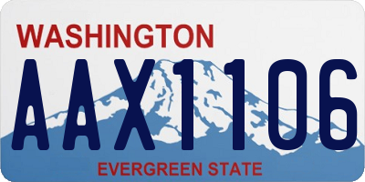 WA license plate AAX1106