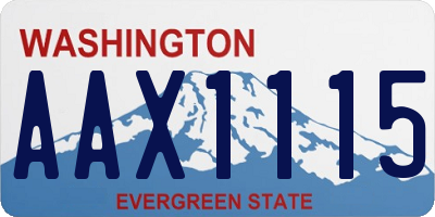 WA license plate AAX1115