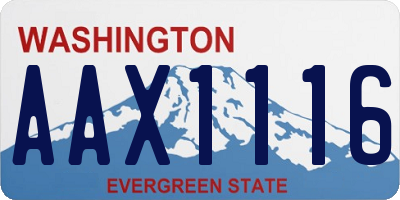 WA license plate AAX1116