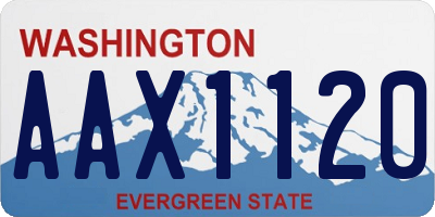 WA license plate AAX1120