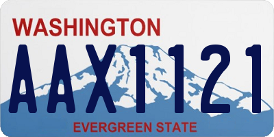 WA license plate AAX1121