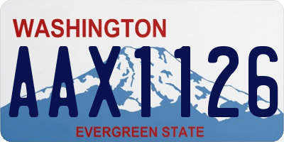 WA license plate AAX1126