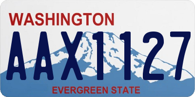WA license plate AAX1127