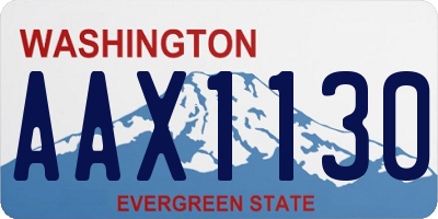 WA license plate AAX1130