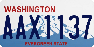 WA license plate AAX1137