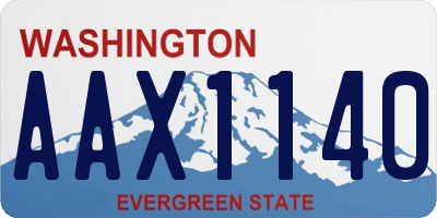 WA license plate AAX1140