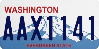 WA license plate AAX1141