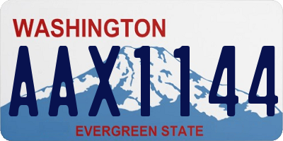 WA license plate AAX1144