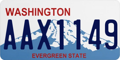 WA license plate AAX1149
