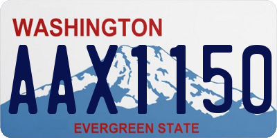 WA license plate AAX1150