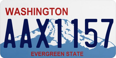 WA license plate AAX1157
