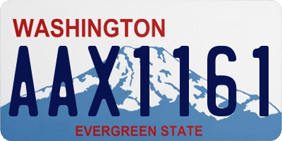 WA license plate AAX1161