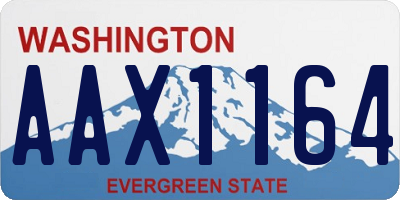 WA license plate AAX1164