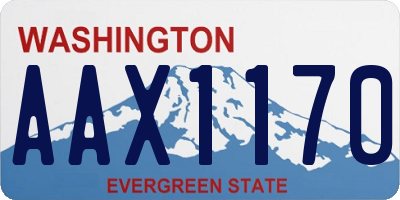 WA license plate AAX1170