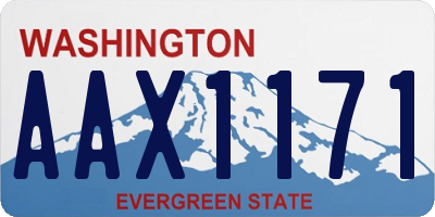 WA license plate AAX1171