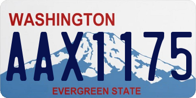 WA license plate AAX1175