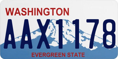 WA license plate AAX1178