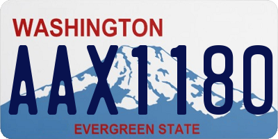 WA license plate AAX1180