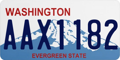 WA license plate AAX1182