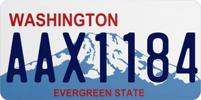 WA license plate AAX1184
