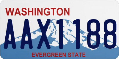 WA license plate AAX1188
